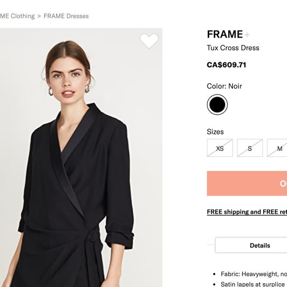 Frame Demin Brand Cross Tux Dress - Picture 4 of 5